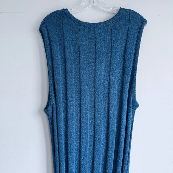 Free People Beach Theo Sweater Midi Dress Out Of The Blue S Ribbed Textured Boho - Picture 9 of 14